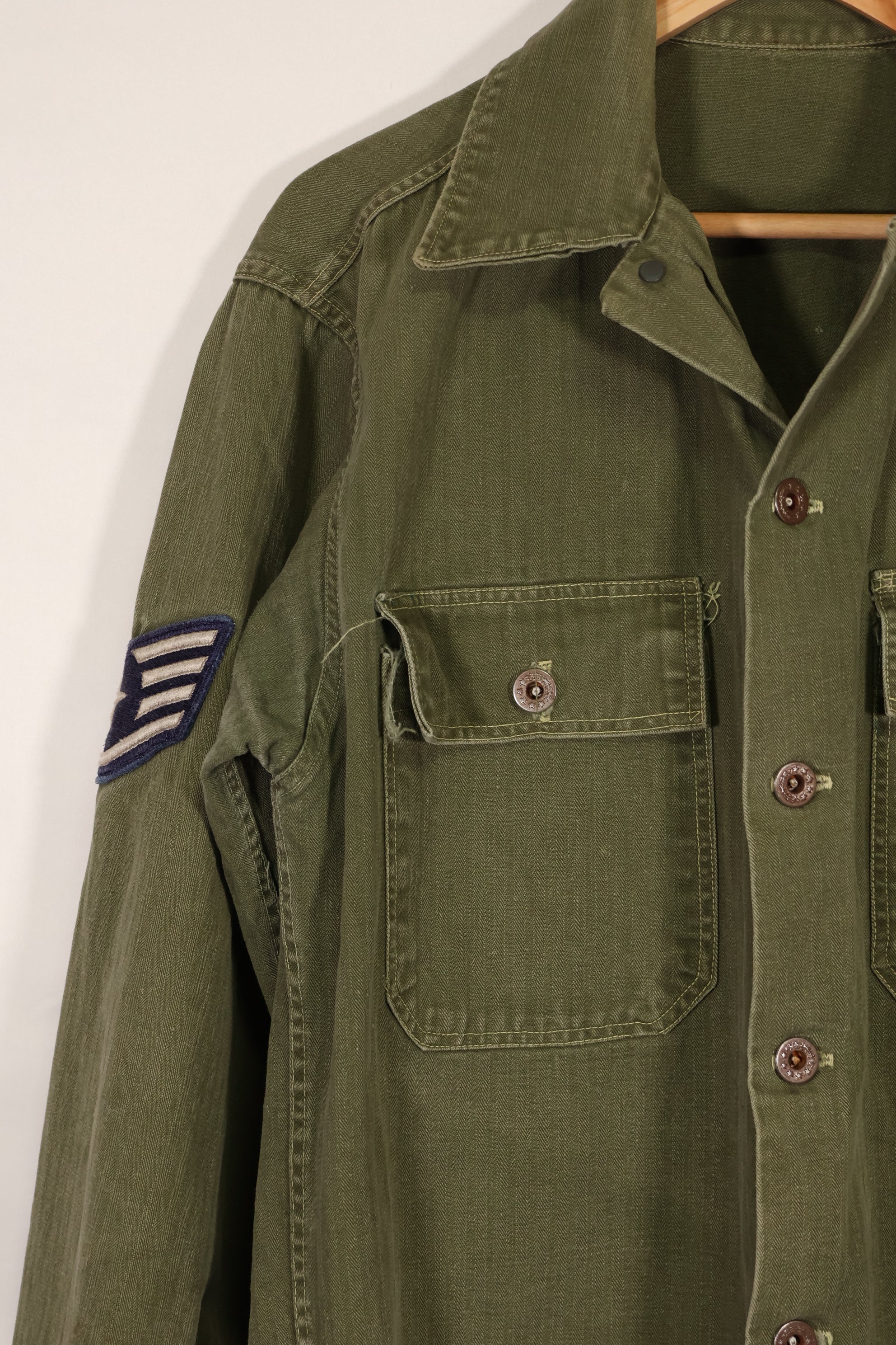 実物　1940年代　アメリカ海軍　HBT　作業服　中古品