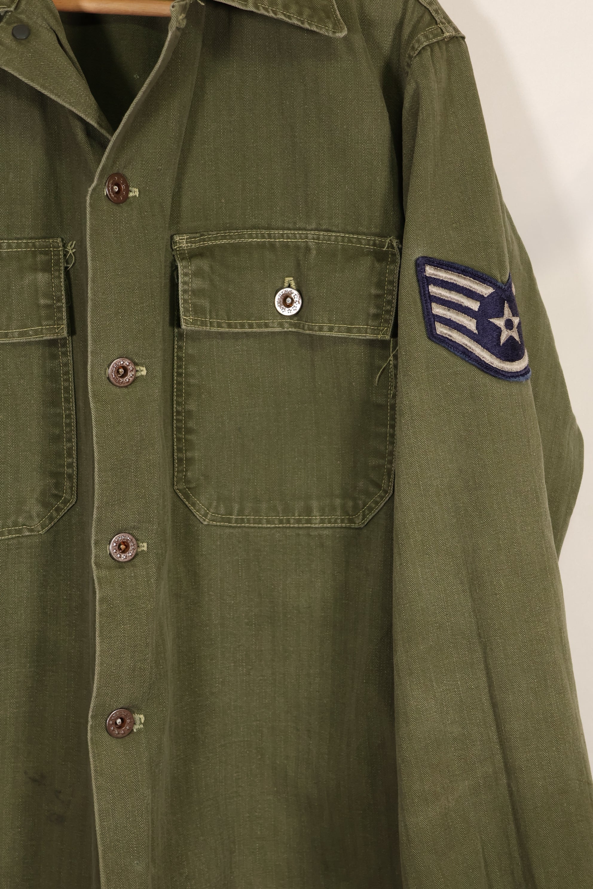 実物　1940年代　アメリカ海軍　HBT　作業服　中古品