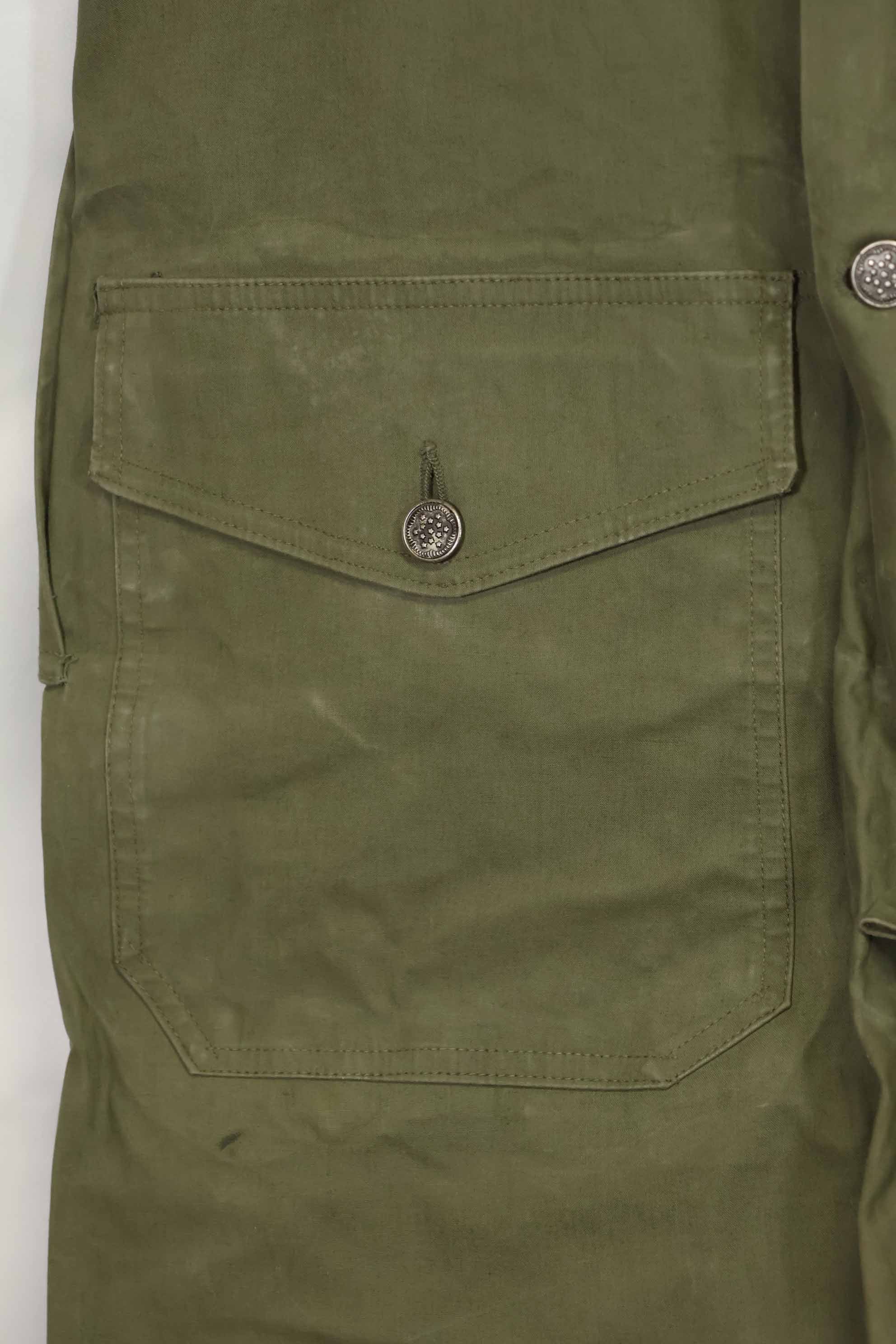 1940年代〜50年代前半　アメリカ海軍　陸軍ボタン　デッキパンツ　レインパンツ　中古品　B