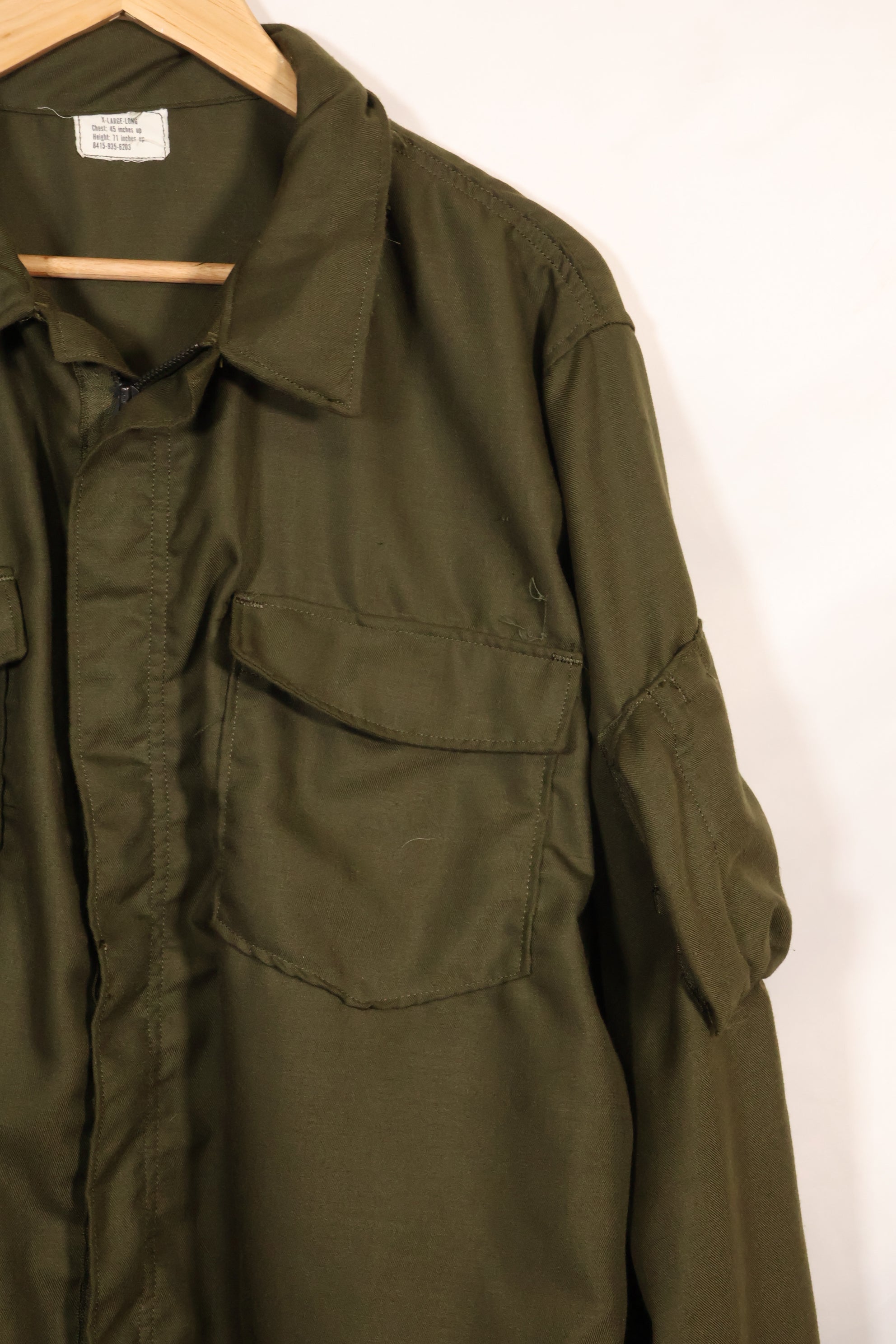 1971年契約　X-L-L　アメリカ軍　NOMEX シャツ　パイロット戦闘服　ほぼ未使用品
