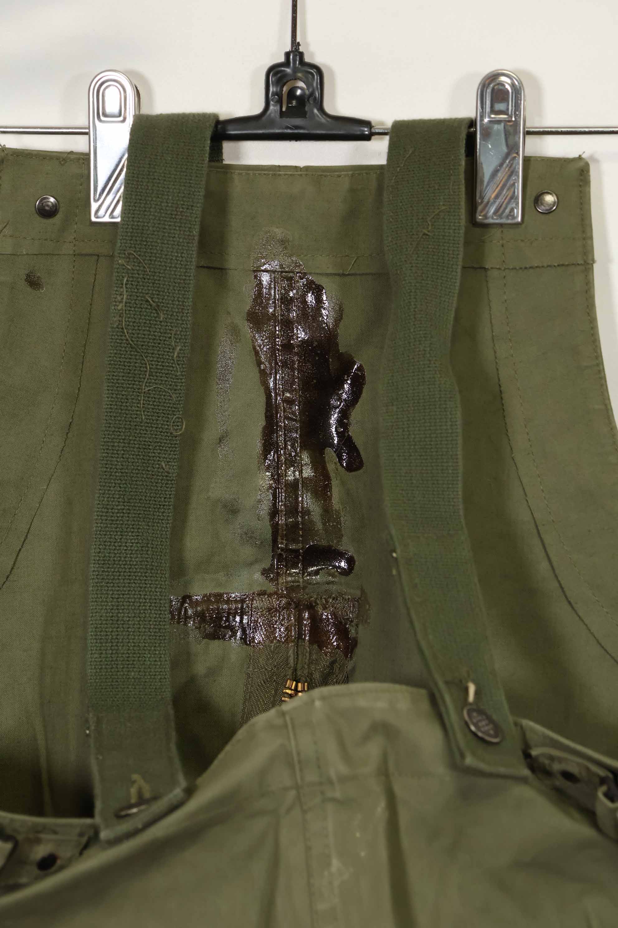 1940年代〜50年代前半　アメリカ海軍　陸軍ボタン　デッキパンツ　レインパンツ　中古品　B