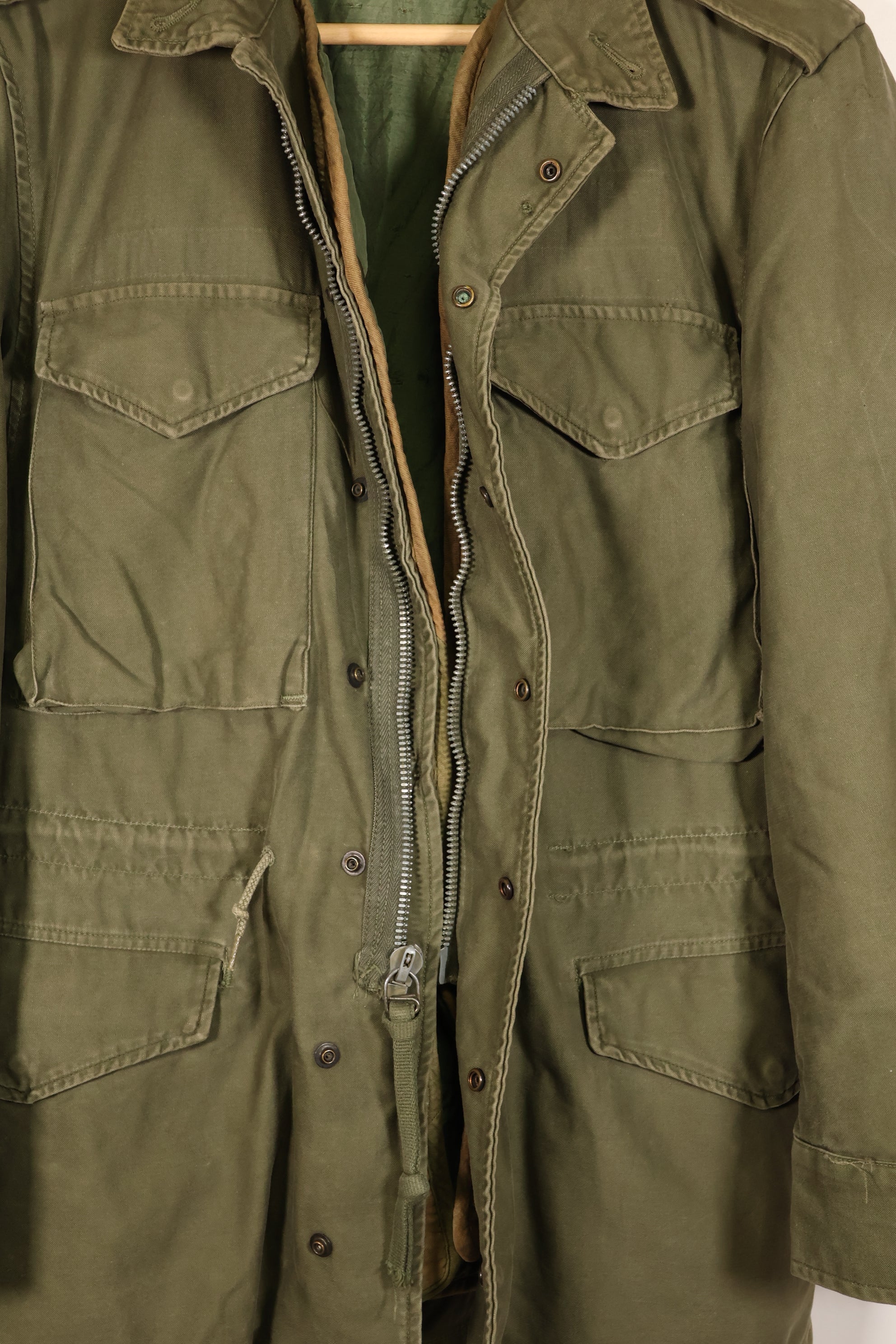 1960年代前半ロット　M-R　アメリカ軍　M51　フィールドジャケット　ライナー付き　中古品