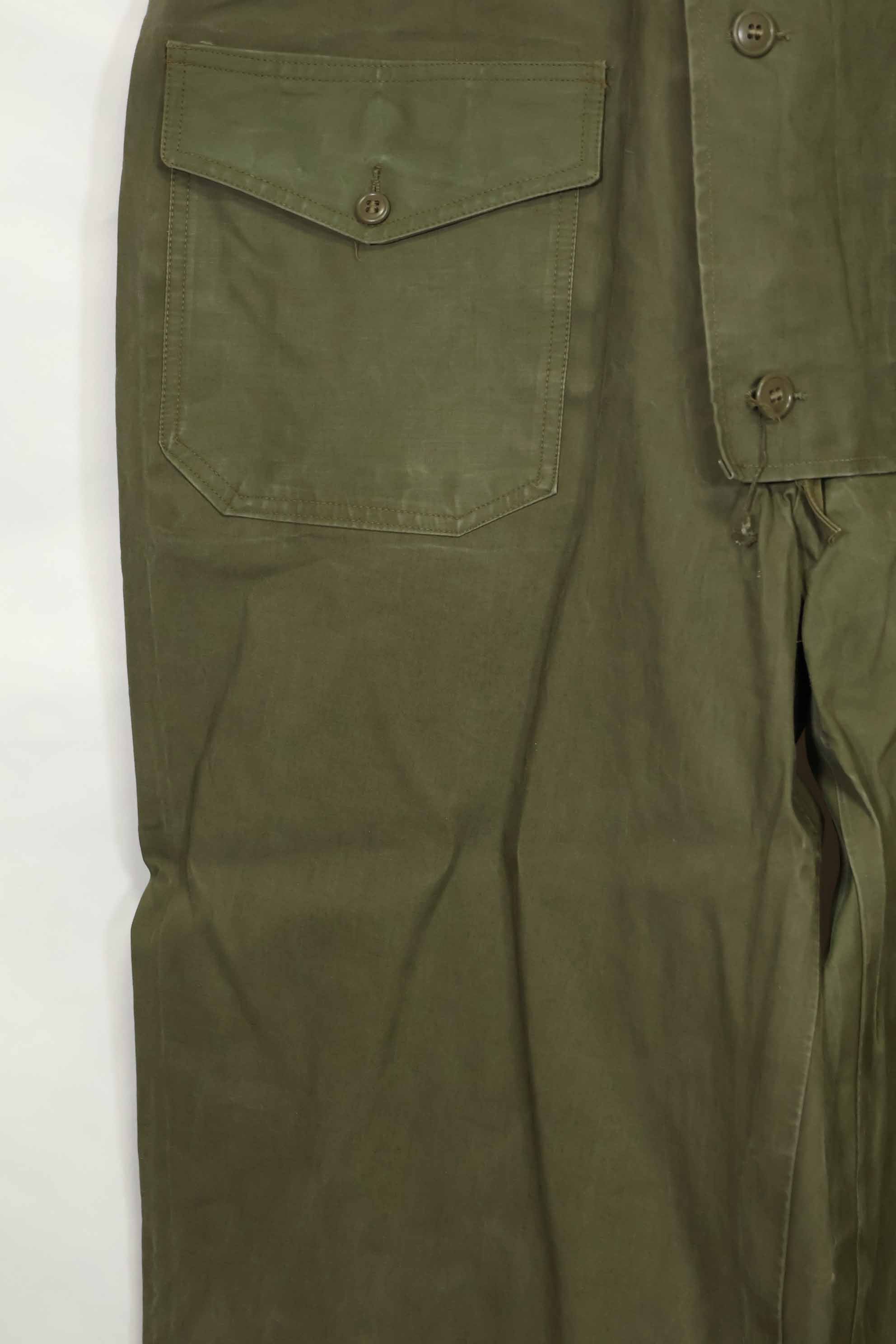 1940年代〜50年代前半　アメリカ海軍　デッキパンツ　レインパンツ　中古品　C