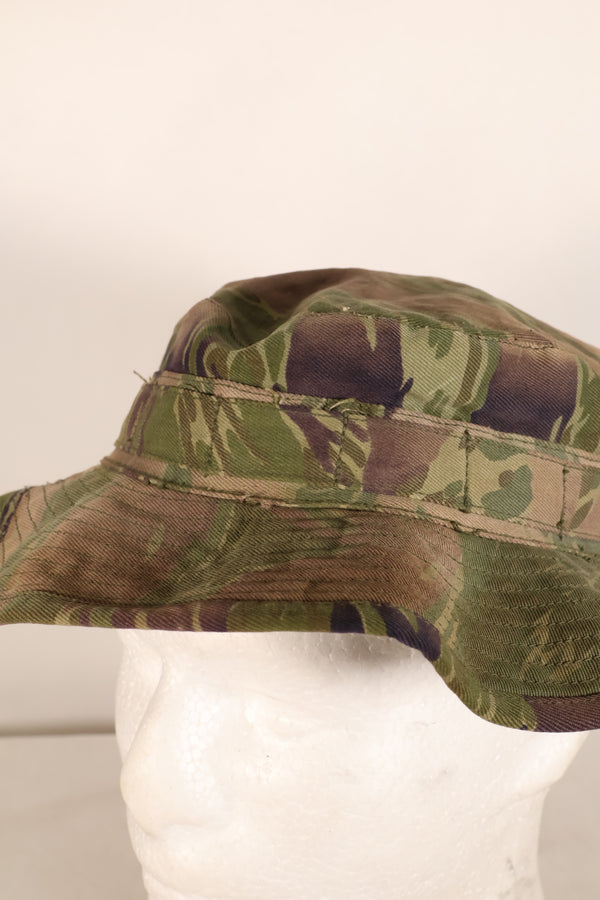 実物生地　タイガーストライプ　TO78　シルバータイガーパターン　CISOカット　ブーニー　戦後品　中古品