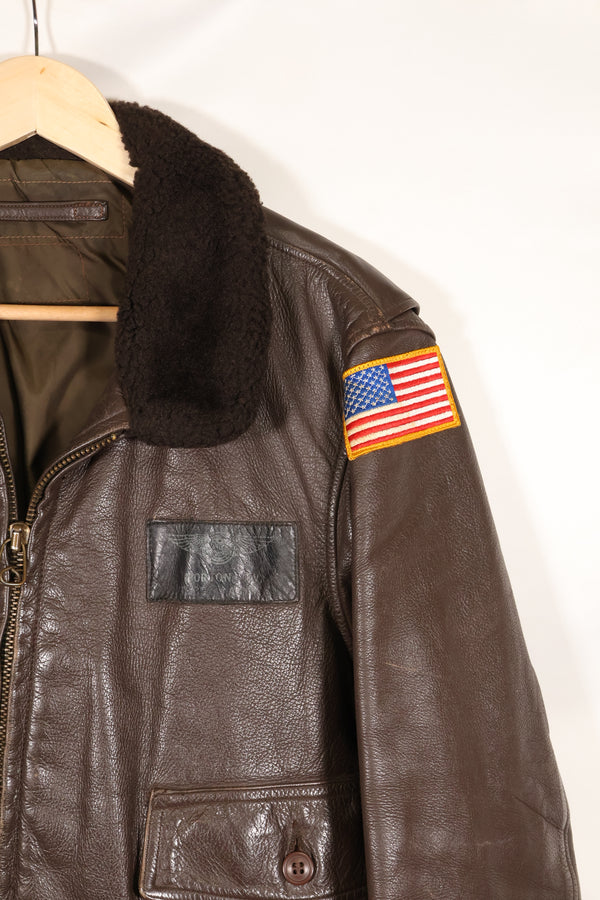 1970年代後半ロット　契約タグ欠損　G-1　インターメディエートゾーン　フライトジャケット　パッチ付き　中古品