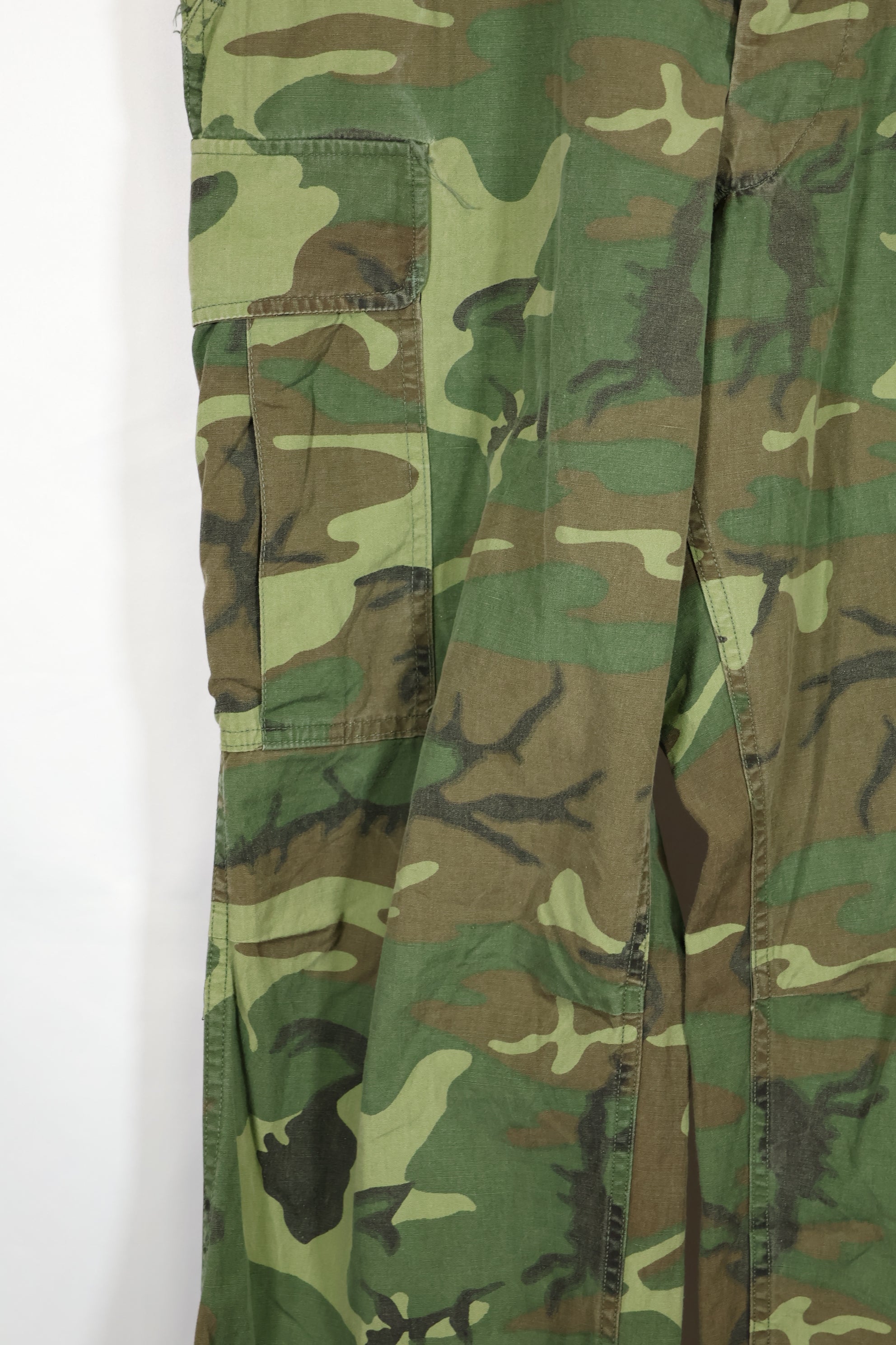 実物　ノンリップストップ　アメリカ軍　ERDL迷彩初期パターン　パンツ　中古品