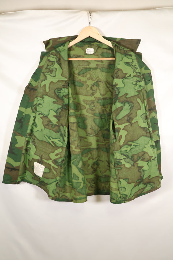 1970年契約　M-S　USMC　リップストップ　ERDL迷彩　ジャングルファティーグ　ジャケット　褪色あり　中古品