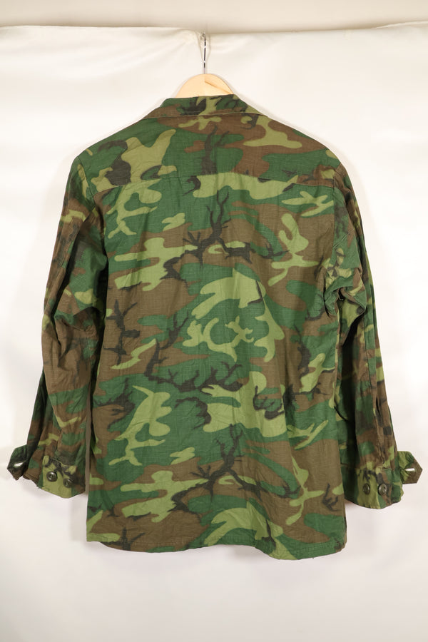 1969年契約　M-S　リップストップ　ERDL迷彩　ジャングルファティーグ　ジャケット　褪色あり　中古品