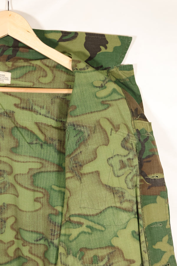 1969年契約　M-S　リップストップ　ERDL迷彩　ジャングルファティーグ　ジャケット　褪色あり　中古品  B