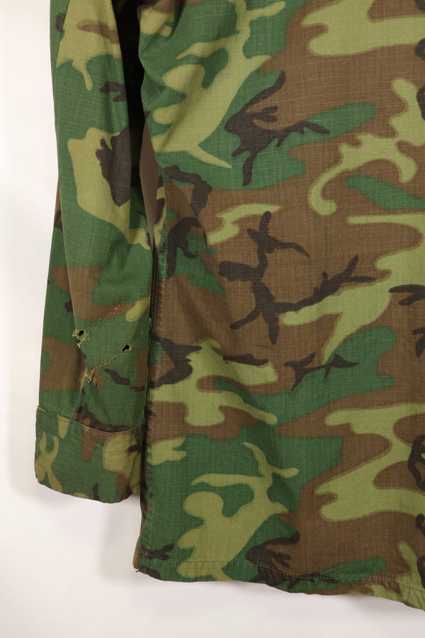 1969年契約　M-S　リップストップ　ERDL迷彩　ジャングルファティーグ　ジャケット　褪色あり　中古品  B