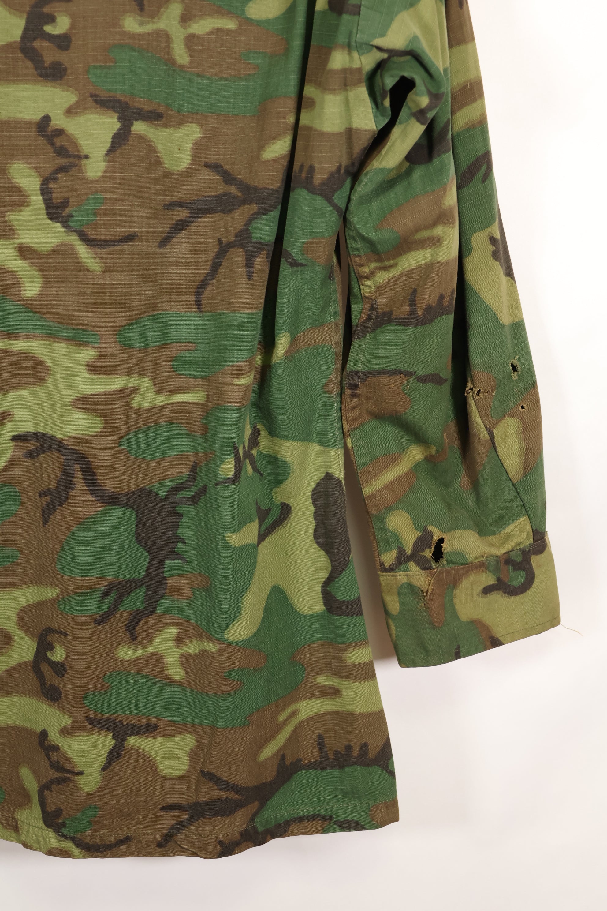 1969年契約　M-S　リップストップ　ERDL迷彩　ジャングルファティーグ　ジャケット　褪色あり　中古品  B