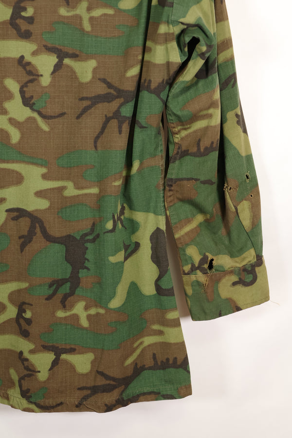 1969年契約　M-S　リップストップ　ERDL迷彩　ジャングルファティーグ　ジャケット　褪色あり　中古品  B