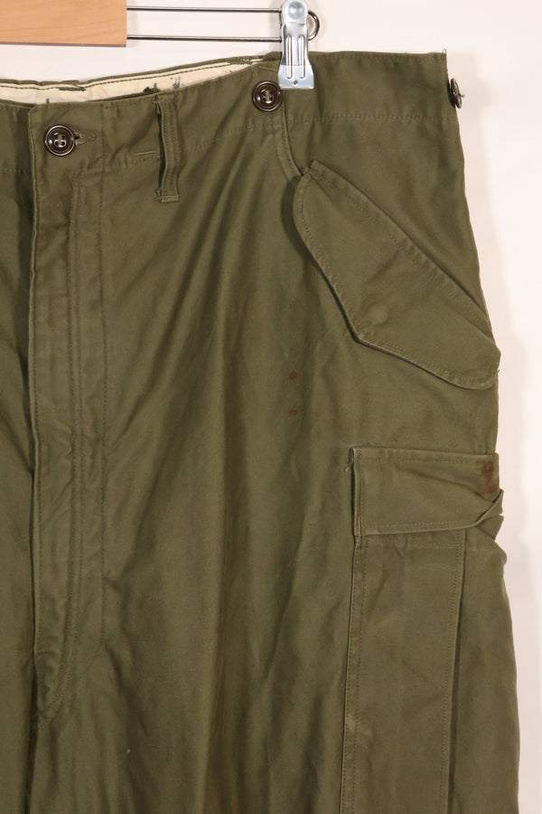 1953年契約　大きめサイズ　アメリカ軍　M-1951　フィールドパンツ　カーゴパンツ　中古品