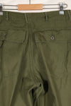 1968年契約　32x31　アメリカ陸軍　OG-107　ユーティリティパンツ　ベイカーパンツ　中古品　