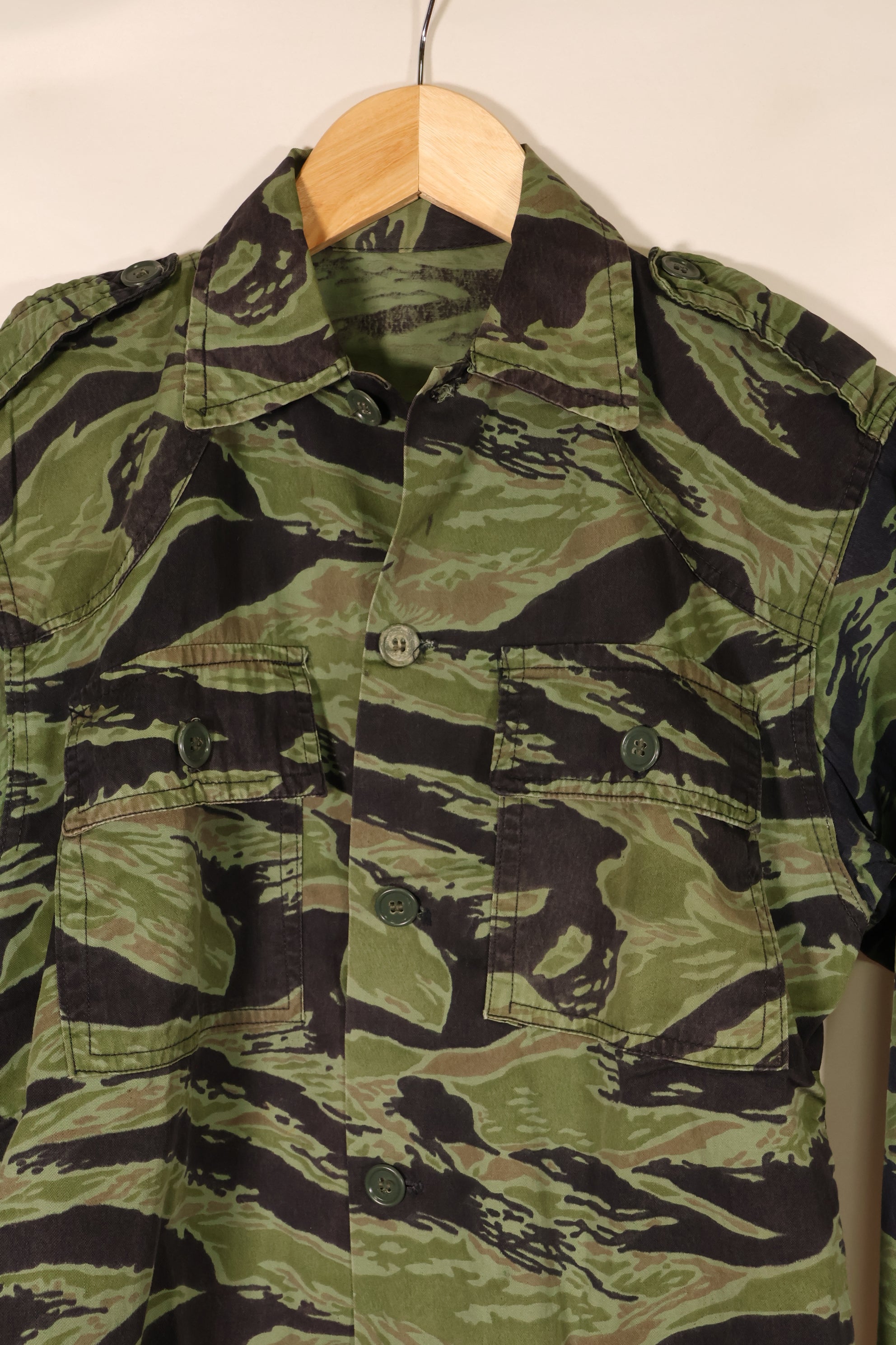 1960年代後半　南ベトナム海兵隊　VNMC　4th パターン　シーウェーブ　タイガーストライプ　シャツ　中古品