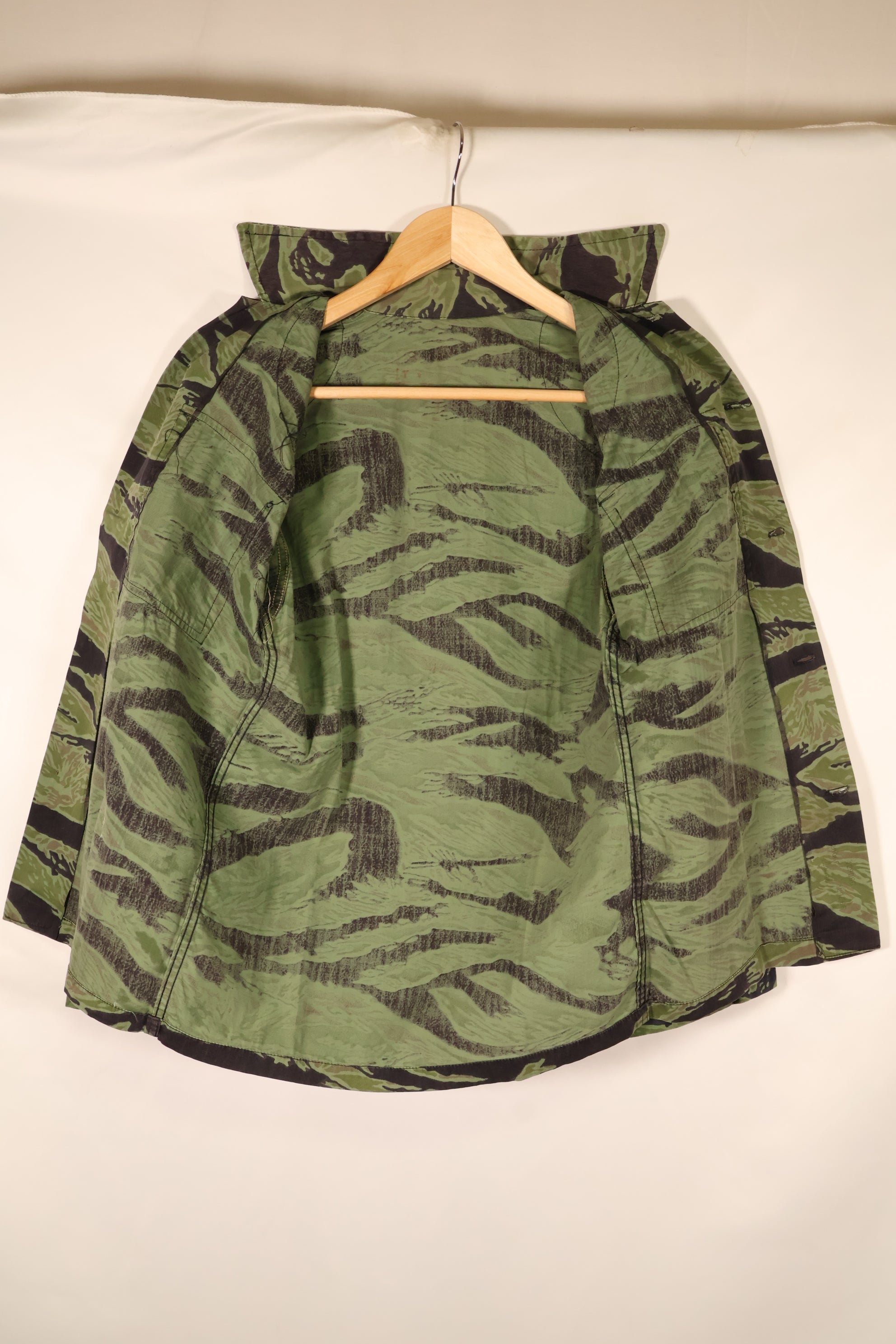 1960年代後半　南ベトナム海兵隊　VNMC　4th パターン　シーウェーブ　タイガーストライプ　シャツ　中古品