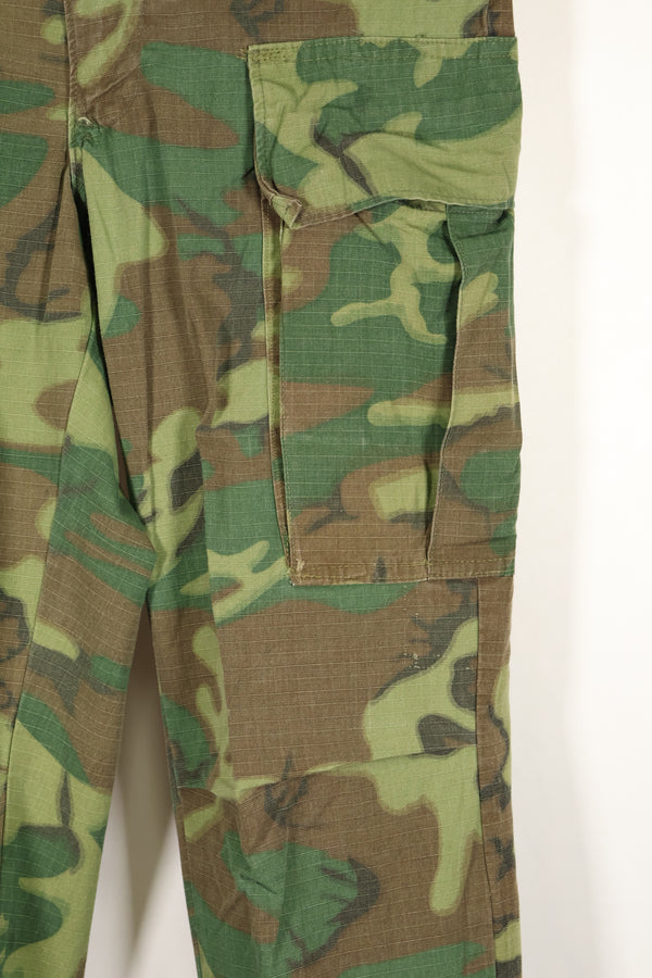 1968年契約　サイズタグ欠損　リップストップ　ERDL迷彩　ファティーグパンツ　中古品