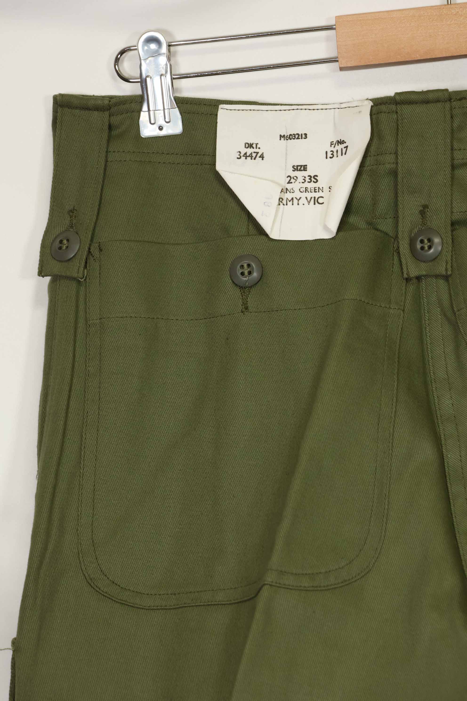 1969年製　デッドストック　オーストラリア軍　OD　ファティーグパンツ　未使用品