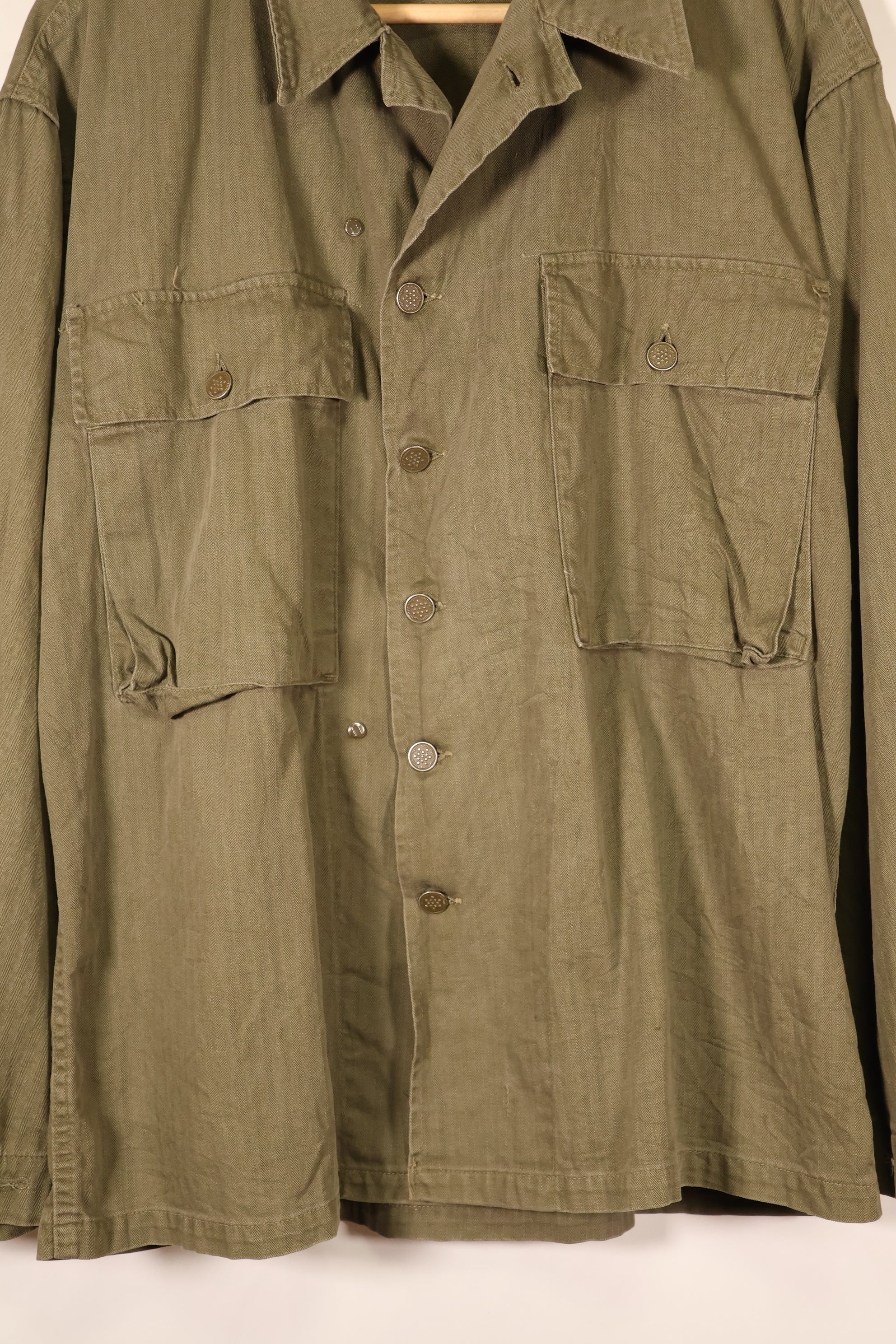1940年代前半　サイズ 42R　アメリカ陸軍　M43 HBT ユーティリティジャケット　退色あり　中古品