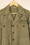 1940年代後半〜50年代　アメリカ陸軍　M-47 HBT　ユーティリティシャツ　パッチ付　中古品