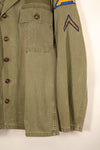 1940年代後半〜50年代　アメリカ陸軍　M-47 HBT　ユーティリティシャツ　パッチ付　中古品