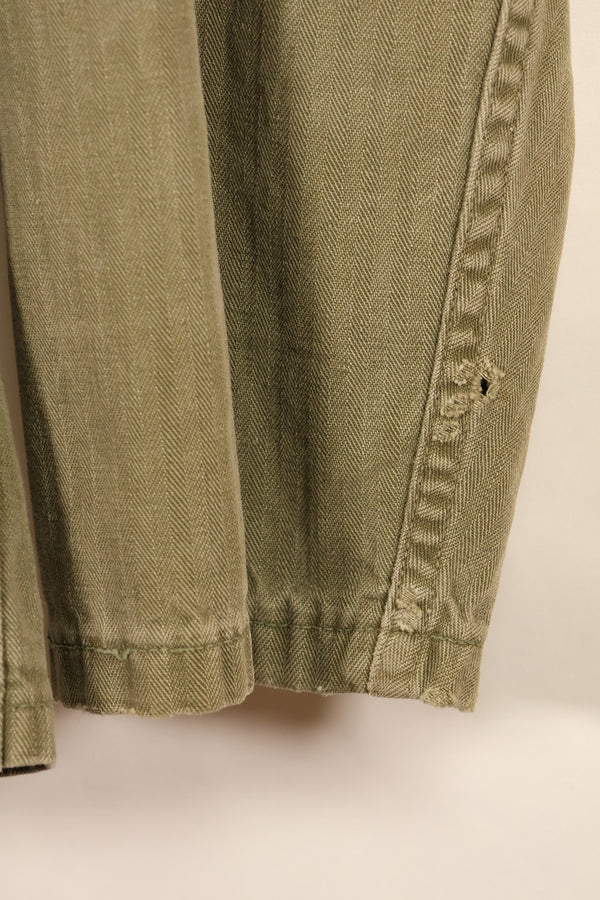 1940年代後半〜50年代　アメリカ陸軍　M-47 HBT　ユーティリティシャツ　パッチ付　中古品