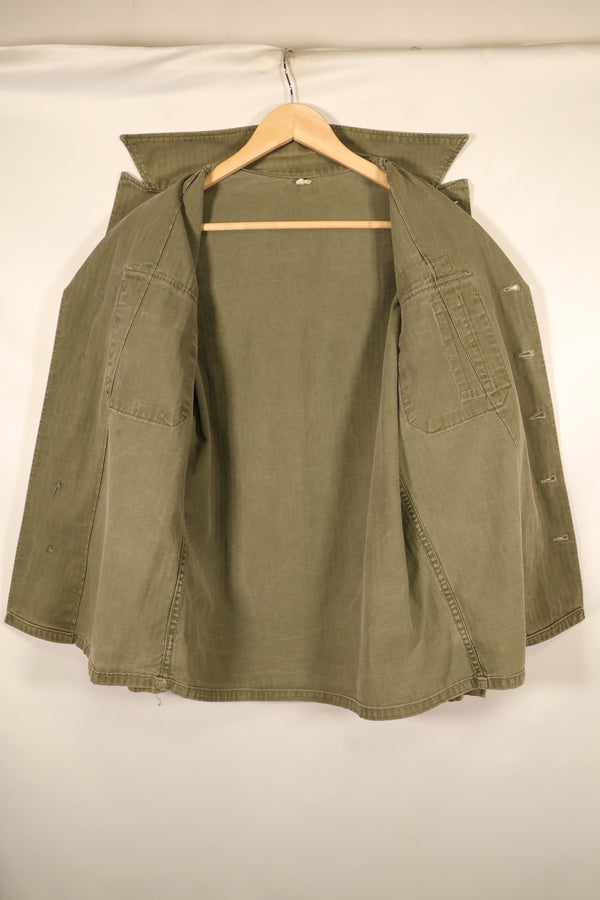 1940年代後半〜50年代　アメリカ陸軍　M-47 HBT　ユーティリティシャツ　パッチ付　中古品