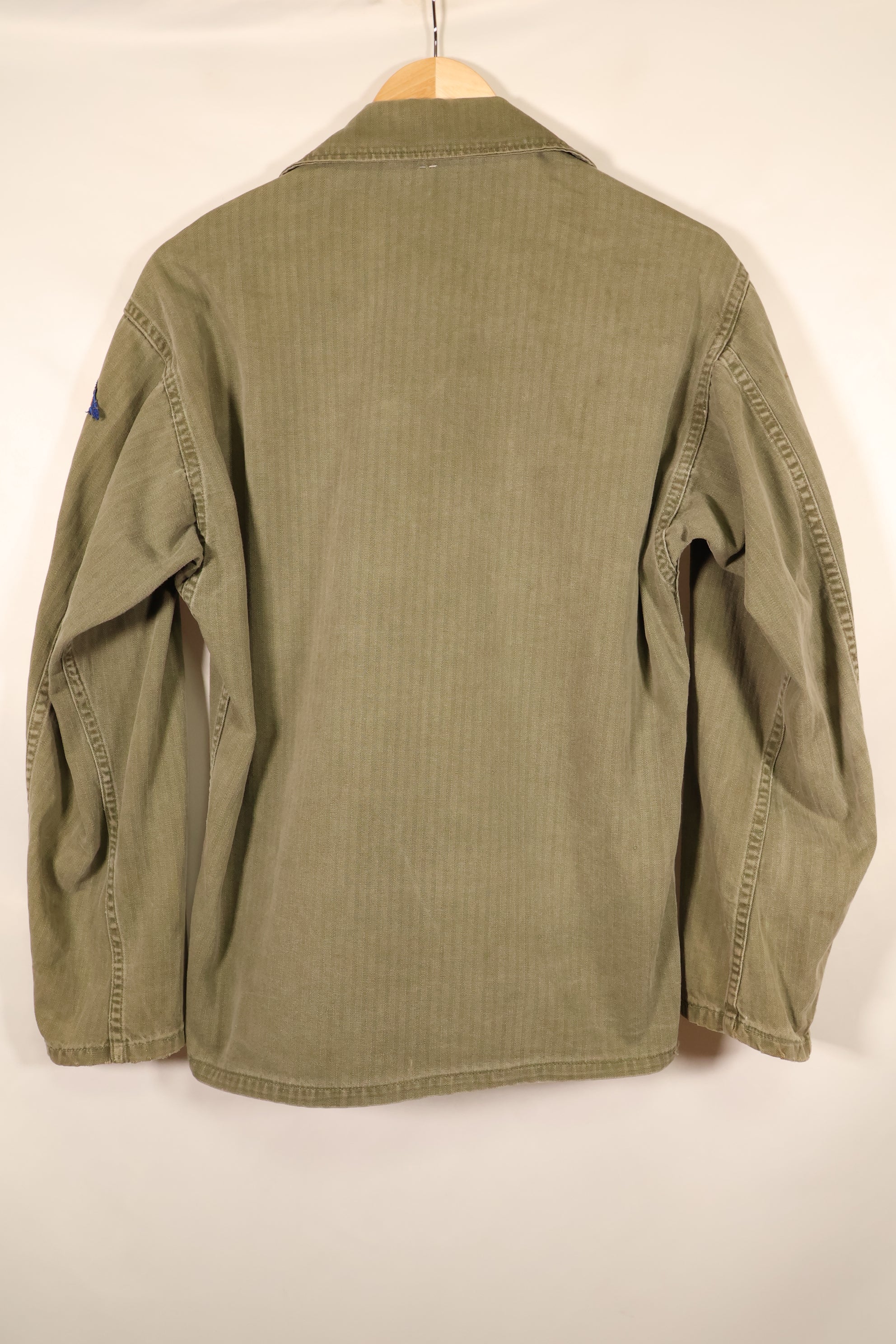 1940年代後半〜50年代　アメリカ陸軍　M-47 HBT　ユーティリティシャツ　パッチ付　中古品