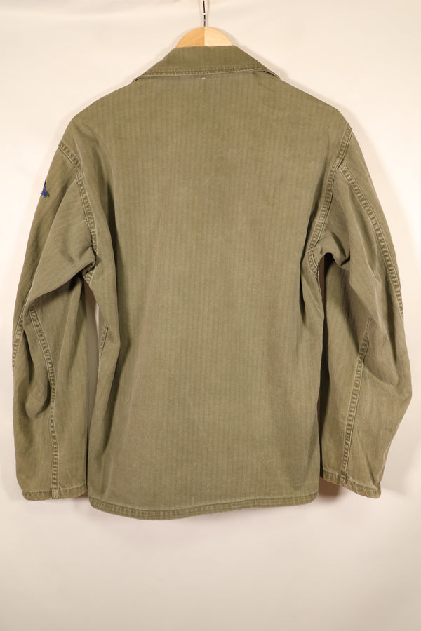 1940年代後半〜50年代　アメリカ陸軍　M-47 HBT　ユーティリティシャツ　パッチ付　中古品