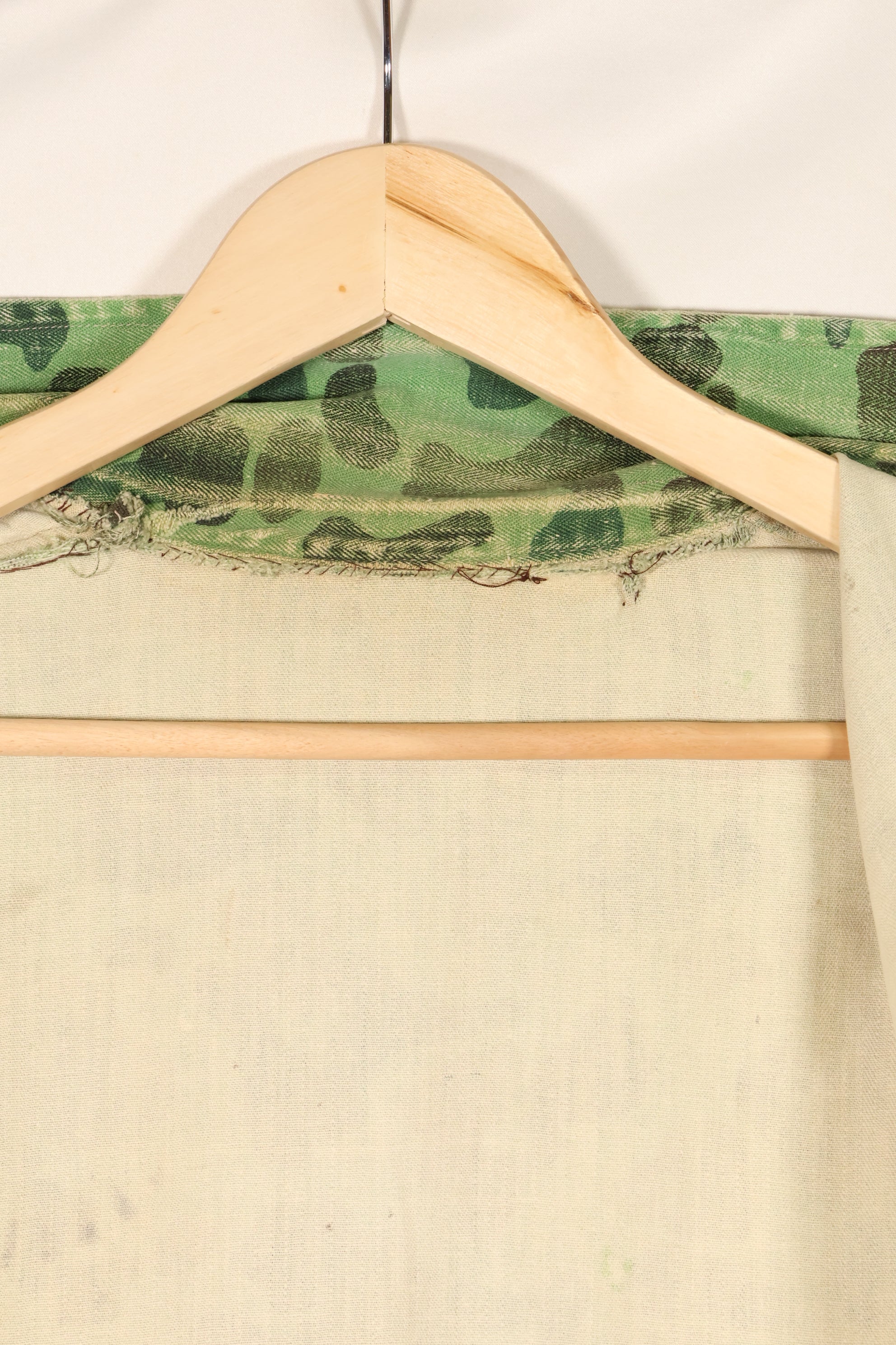 1960年代後半〜70年代前半　アメリカ海軍　アドバイザーシャツ　フロッグスキン迷彩　現地調達品　中古品