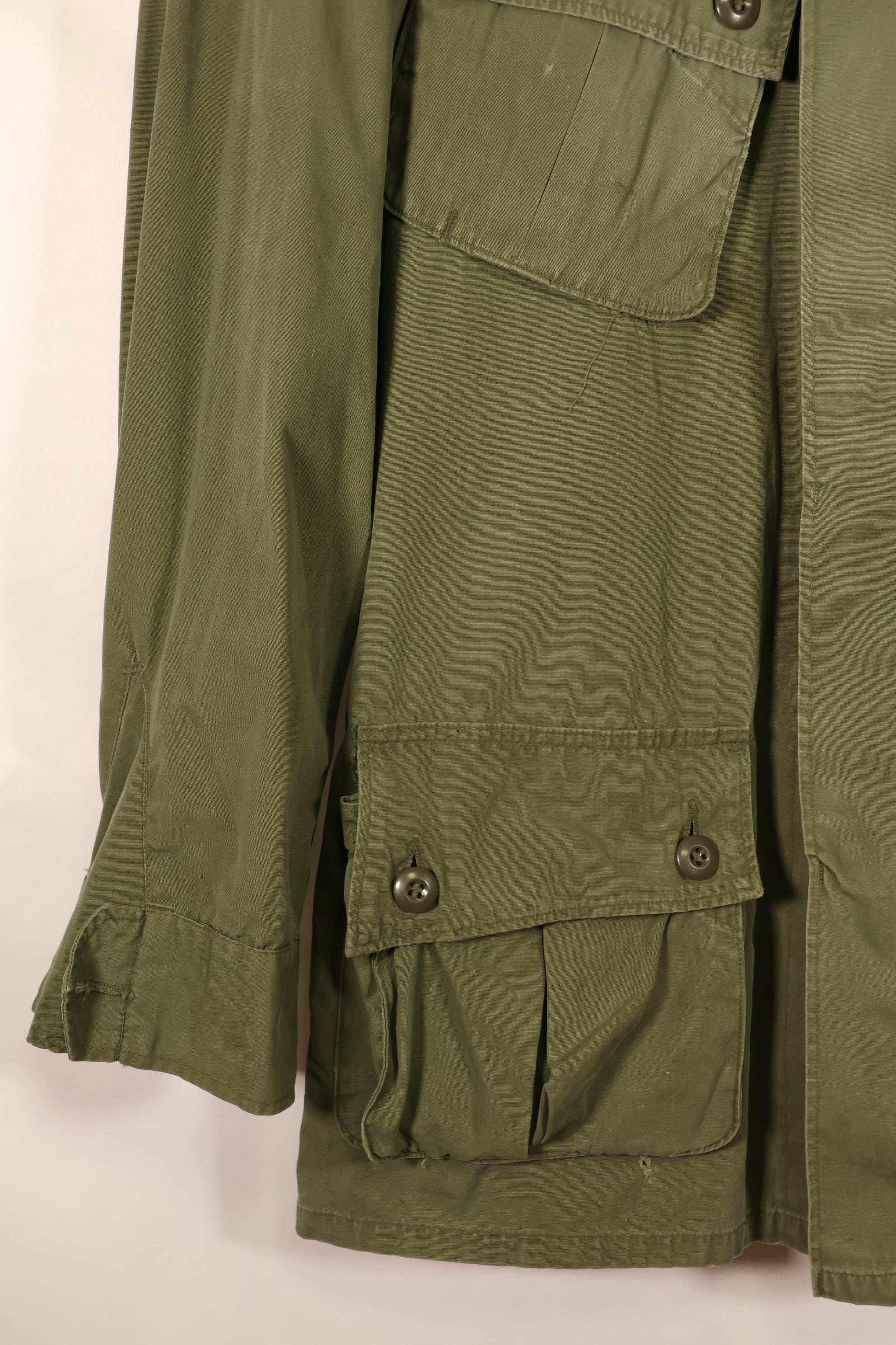 1963~64年契約　推定 S-L　1st Model ジャングルファティーグ　ジャケット　パッチ付　中古品