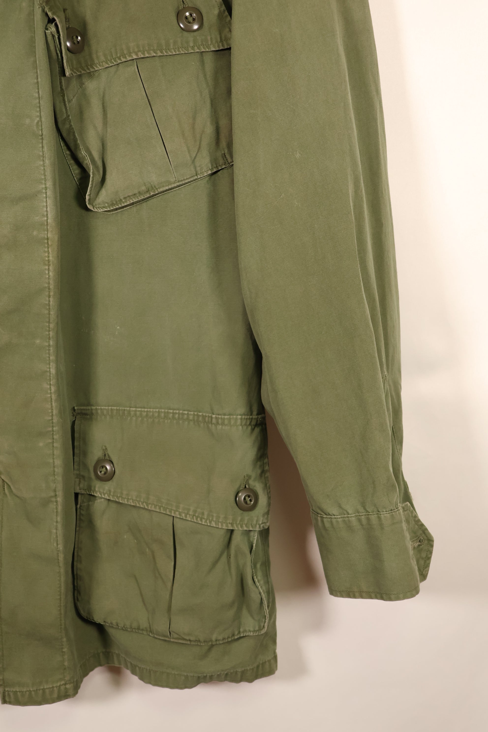 1963~64年契約　推定 S-L　1st Model ジャングルファティーグ　ジャケット　パッチ付　中古品