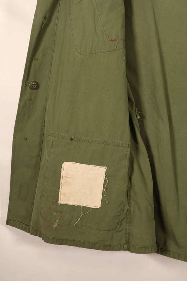 1963~64年契約　推定 S-L　1st Model ジャングルファティーグ　ジャケット　パッチ付　中古品
