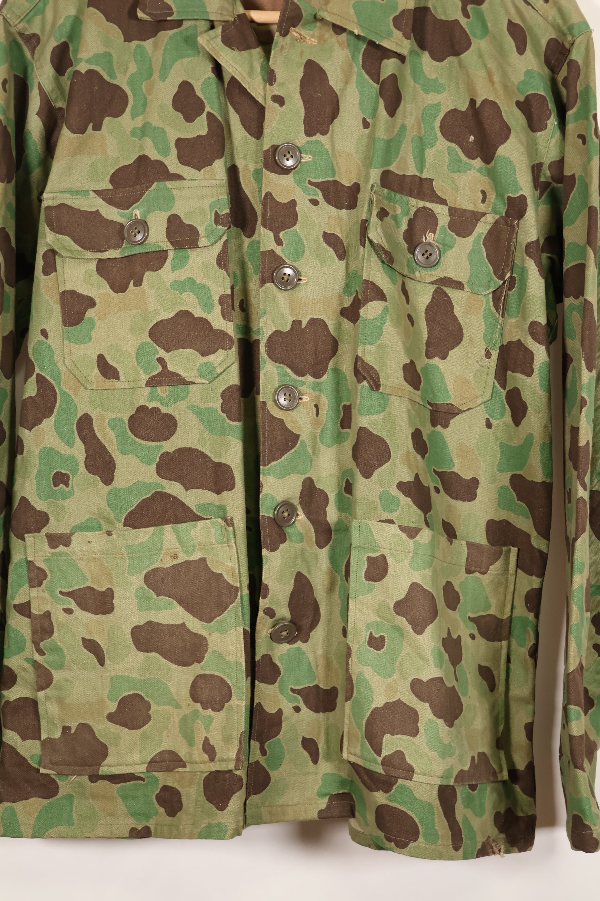 1940年代〜50年代初頭　日本製　フロッグスキン迷彩　テイラード　ジャケット　HBT生地　美品　中古品