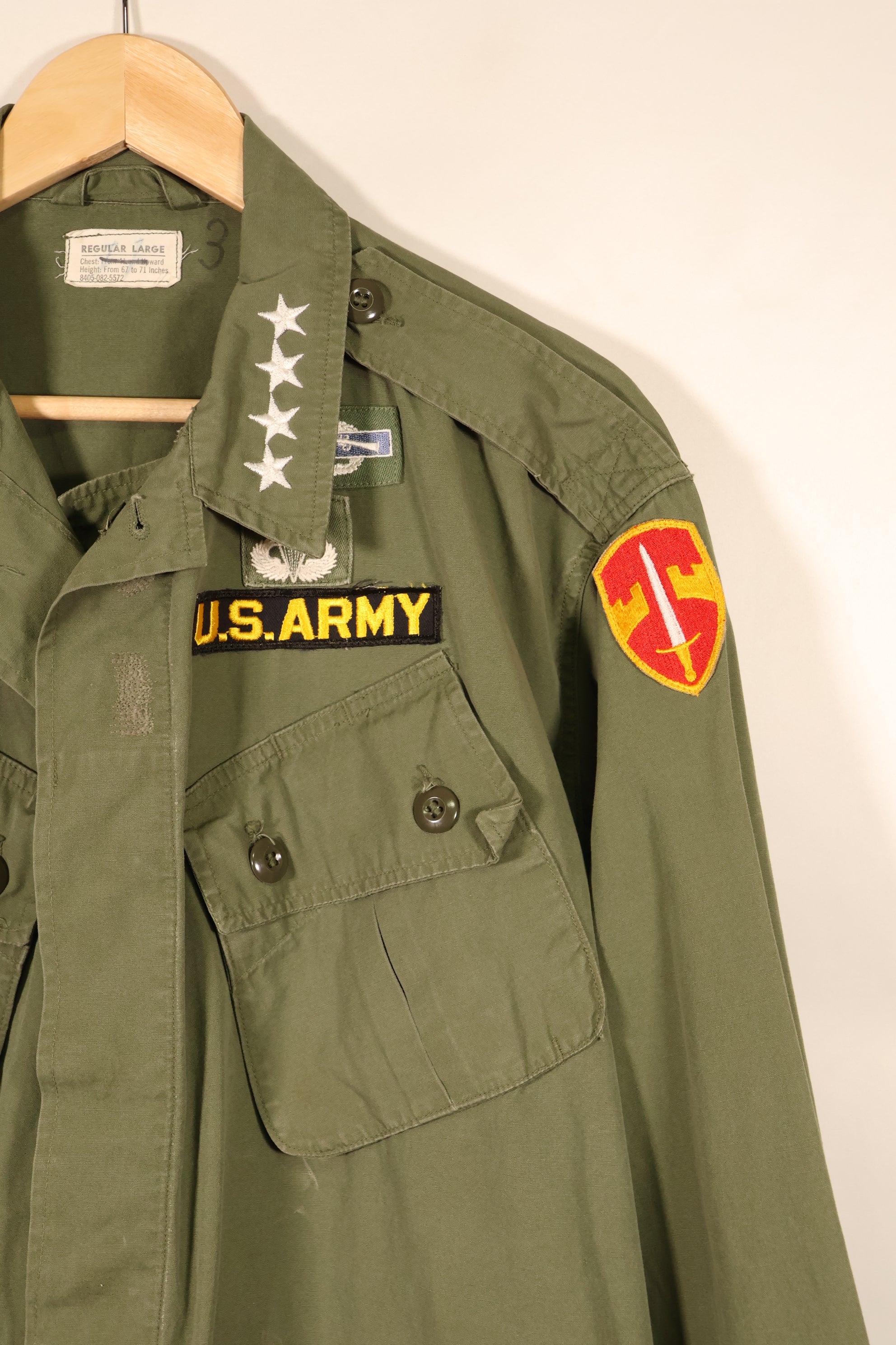 1963年契約　L-R　1st Model ジャングルファティーグ　ジャケット　Westmoreland将軍再現　中古品