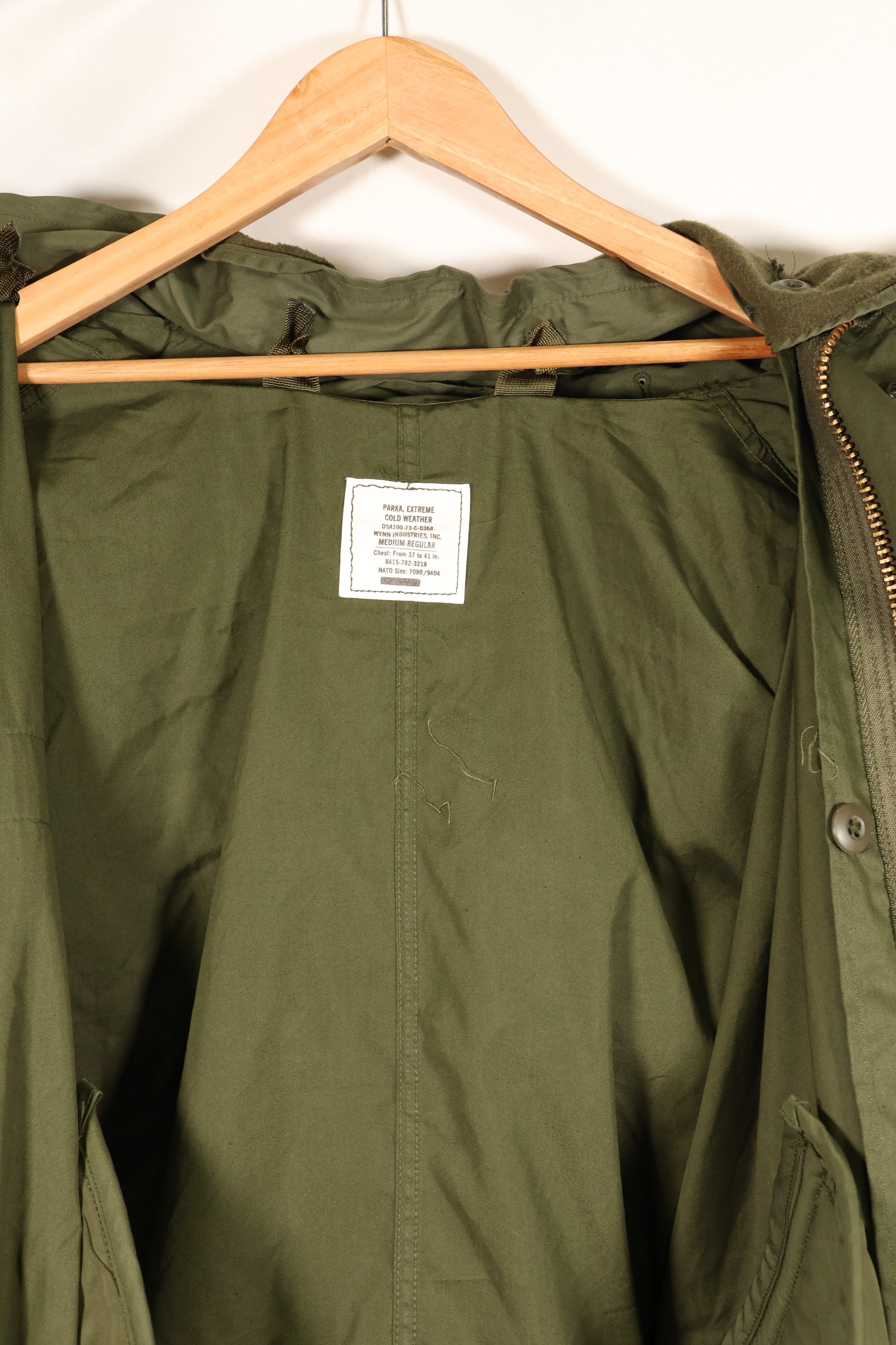 1973年契約& 1983年契約フード　M-R　M65 フィールドパーカー　フィッシュテイルパーカー　ほぼ未使用品