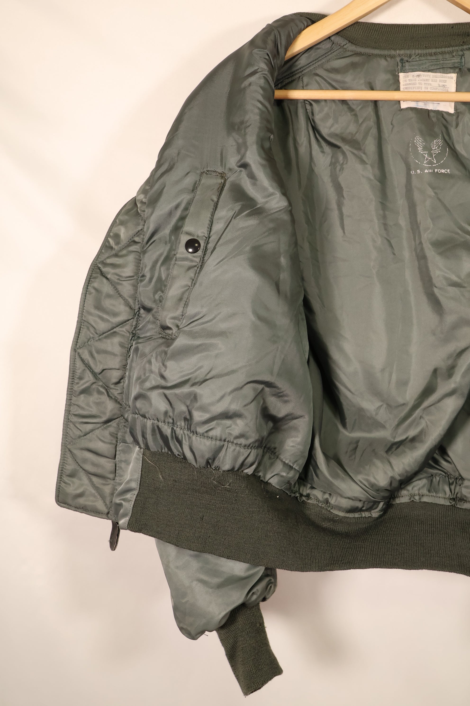 1950年代前半　サイズ 38　アメリカ空軍　USAF　B-15D　フライトジャケット　モーディファイ　中古品