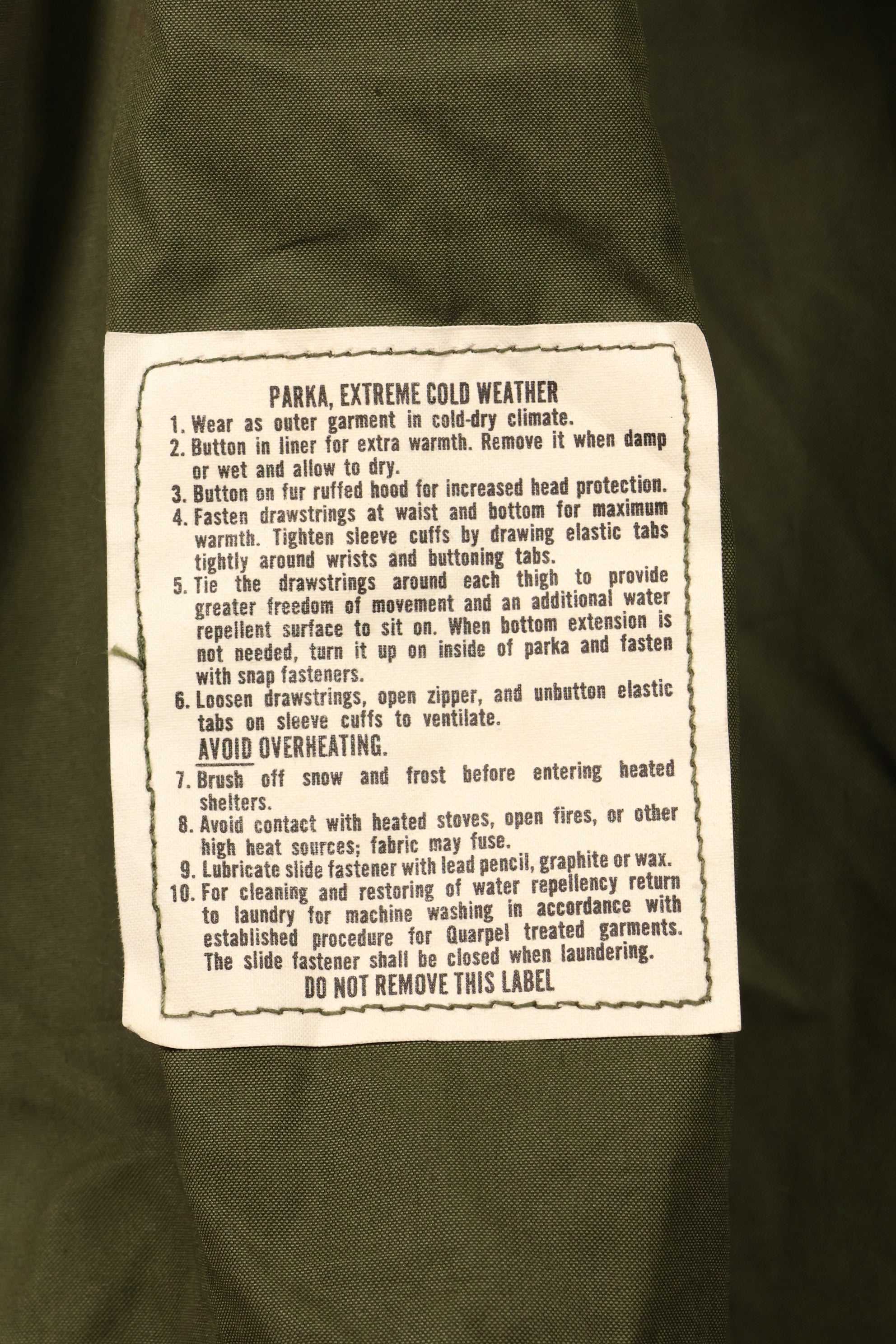 1973年契約　M-R　M65 フィールドパーカー　フィッシュテイルパーカー　ほぼ未使用品　フードなし