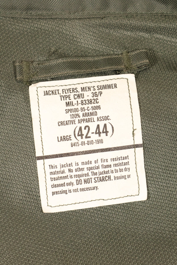 1995年契約　LARGE　アメリカ空軍　USAF　CWU-36P　フライトジャケット　アラミド繊維　中古品