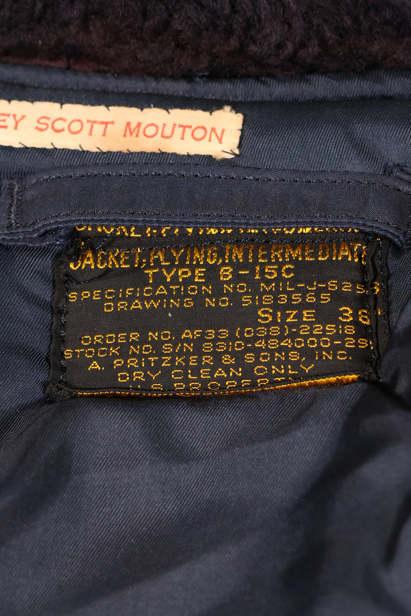 1950年代前半　38　アメリカ空軍　B-15C　フライトジャケット　インターメディエートゾーン　中古品
