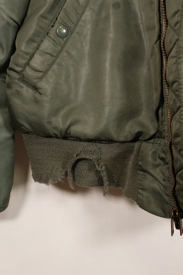 1960年代後半　推定 LARGE アメリカ海軍　MA-1　フライトジャケット　パイロット改造あり　中古品