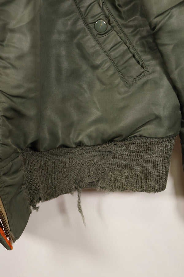 1960年代後半　推定 LARGE アメリカ海軍　MA-1　フライトジャケット　パイロット改造あり　中古品