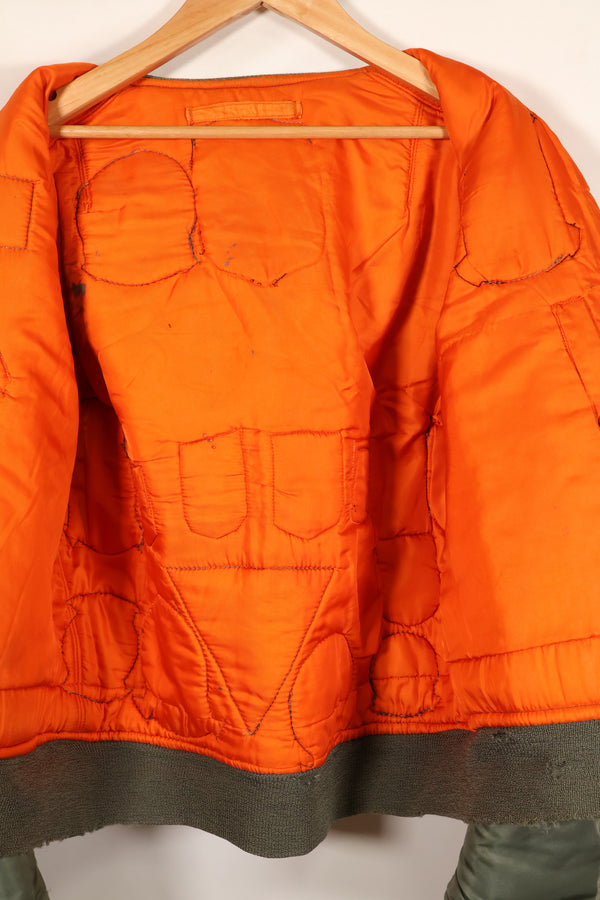 1960年代後半　推定 LARGE アメリカ海軍　MA-1　フライトジャケット　パイロット改造あり　中古品