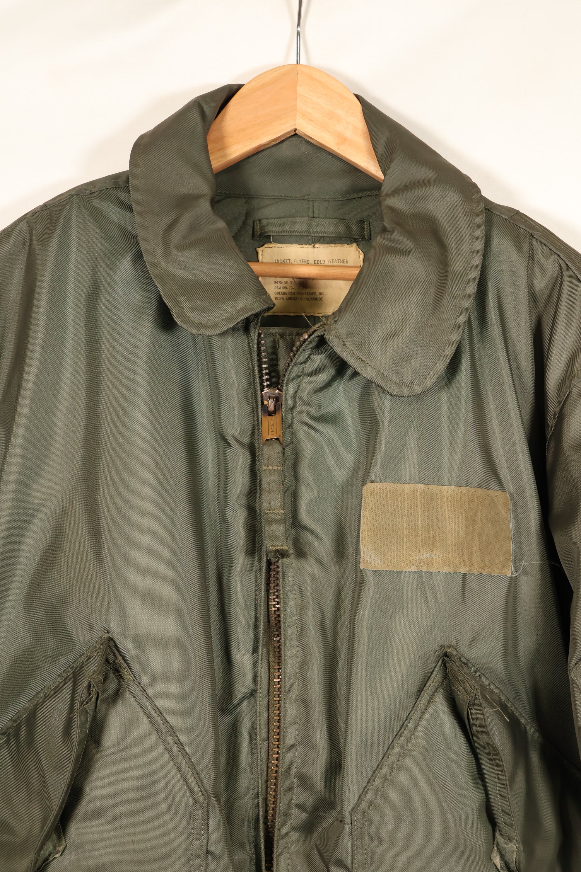 1976年契約　LARGE　アメリカ海軍　CWU-45P フライトジャケット　インターメディエイト　中古品