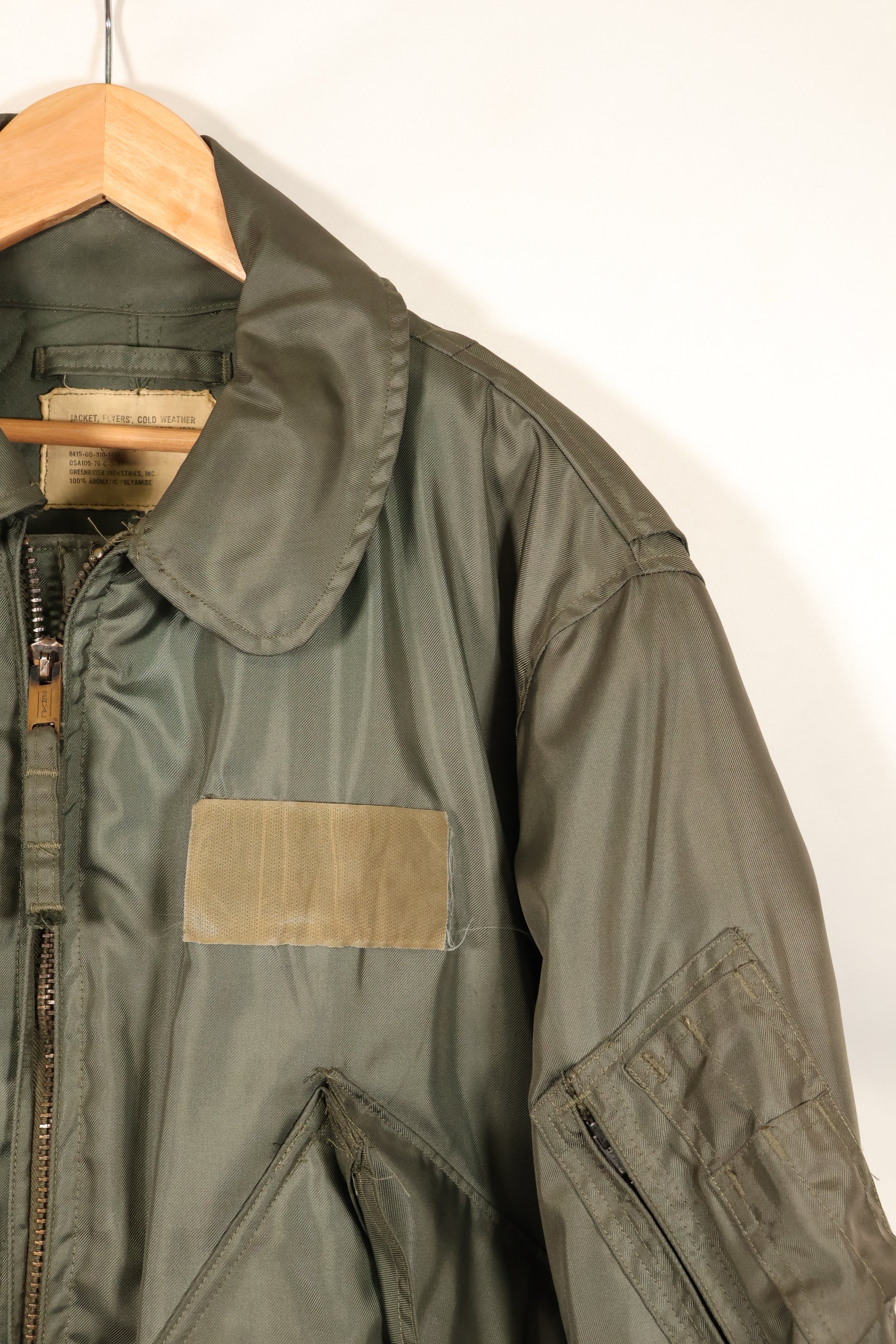 1976年契約　LARGE　アメリカ海軍　CWU-45P フライトジャケット　インターメディエイト　中古品