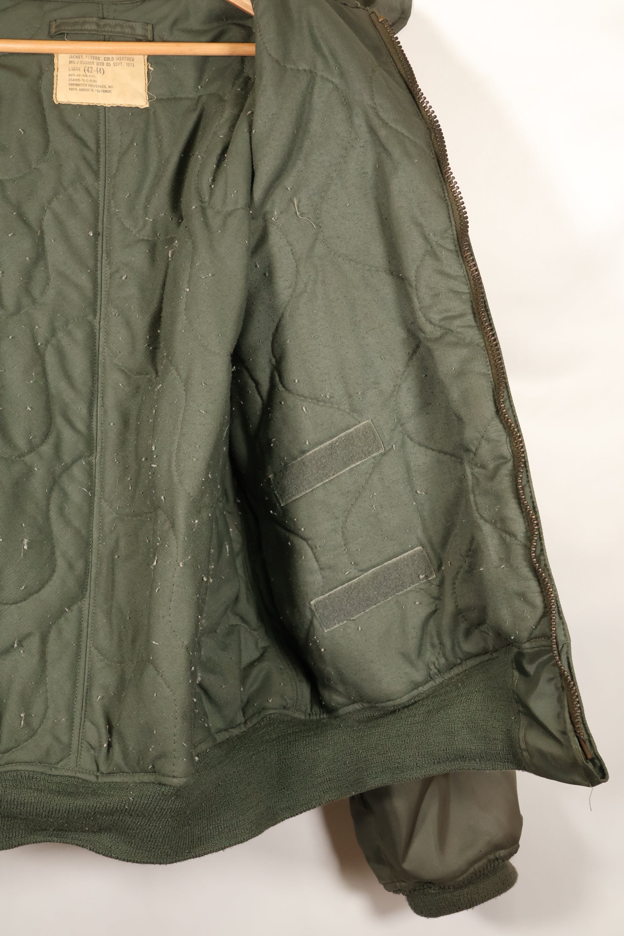 1976年契約　LARGE　アメリカ海軍　CWU-45P フライトジャケット　インターメディエイト　中古品
