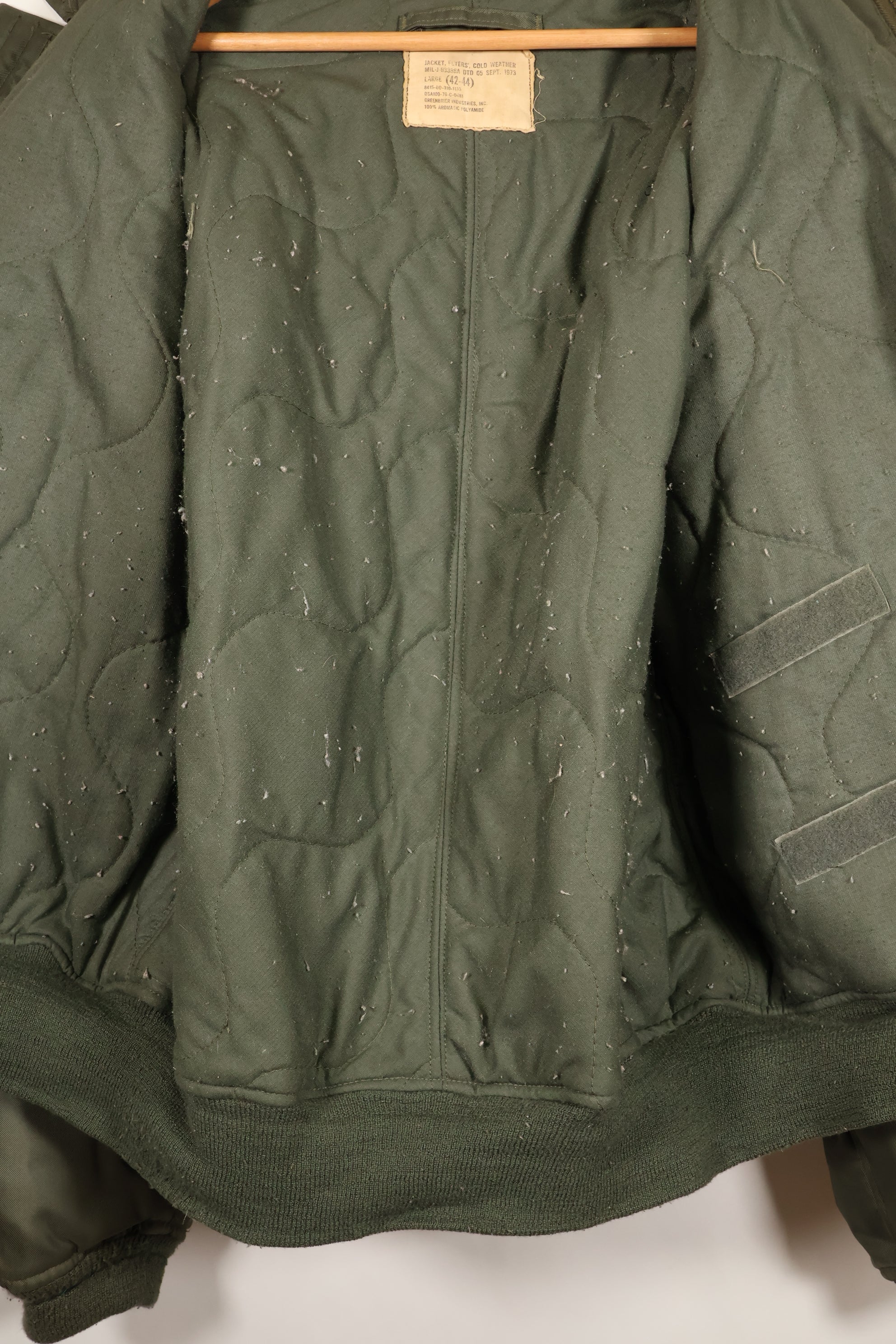 1976年契約　LARGE　アメリカ海軍　CWU-45P フライトジャケット　インターメディエイト　中古品