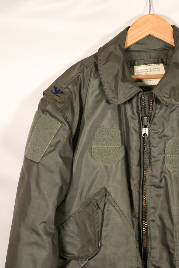 1975年契約　LARGE　アメリカ海軍　CWU-45P フライトジャケット　インターメディエイト　ポケット付　中古品