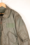 1970年代後半頃　推定MEDIUM　アメリカ海軍　CWU-45P フライトジャケット　インターメディエイト　中古品