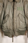 1970年代後半頃　推定MEDIUM　アメリカ海軍　CWU-45P フライトジャケット　インターメディエイト　中古品